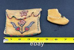 Antique Beaded Bag Medicine Pouch Native American