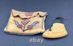 Antique Beaded Bag Medicine Pouch Native American