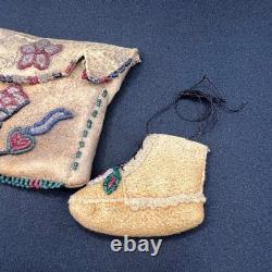 Antique Beaded Bag Medicine Pouch Native American