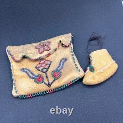 Antique Beaded Bag Medicine Pouch Native American