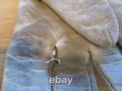 Antique Beaded Elk Hide Plateau Style Guantlet Gloves Native American Yakima