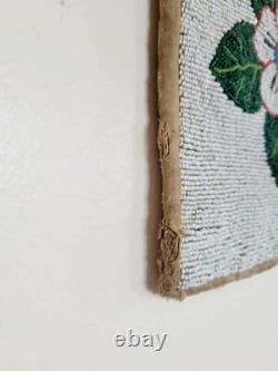 Antique C. 1900 Plateau Yakima Nez Perce Native American Indian Beaded Floral Bag