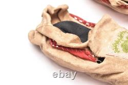 Antique CREE INDIAN FLORAL BEADED MOCCASINS NATIVE AMERICAN 8