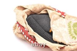 Antique CREE INDIAN FLORAL BEADED MOCCASINS NATIVE AMERICAN 8
