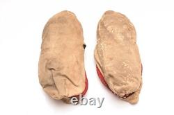 Antique CREE INDIAN FLORAL BEADED MOCCASINS NATIVE AMERICAN 8