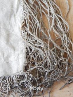 Antique Comanche So. Plains Indian Indian Beaded Hide Leggins Twisted Fringe