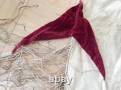 Antique Comanche So. Plains Indian Indian Beaded Hide Leggins Twisted Fringe