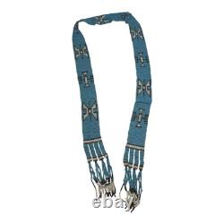 Antique Hand Made Native American Beaded Sash with Tassels