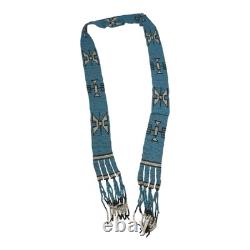 Antique Hand Made Native American Beaded Sash with Tassels