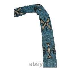 Antique Hand Made Native American Beaded Sash with Tassels