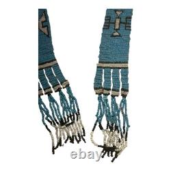 Antique Hand Made Native American Beaded Sash with Tassels