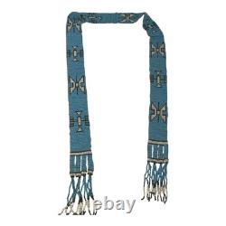 Antique Hand Made Native American Beaded Sash with Tassels