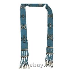 Antique Hand Made Native American Beaded Sash with Tassels