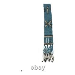 Antique Hand Made Native American Beaded Sash with Tassels