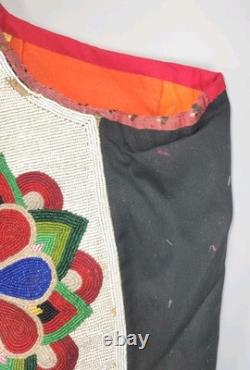 Antique NATIVE AMERICAN CREE BEADED VEST 1910-1920 Very Nice ConditionFlowers