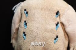 Antique NATIVE AMERICAN SIOUX Indian Beaded Apple head Leather Hide Doll 7 Tall Antique NATIVE AMERICAN SIOUX Indian Beaded Apple head Leather Hide Doll 7 Tall