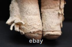 Antique NATIVE AMERICAN SIOUX Indian Beaded Apple head Leather Hide Doll 7 Tall