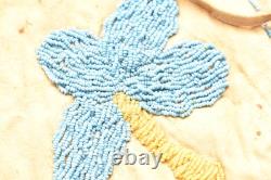 Antique Native American Apache Indian Beaded Leather Hide Pouch Medicine Bag