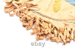 Antique Native American Apache Indian Beaded Leather Hide Pouch Medicine Bag