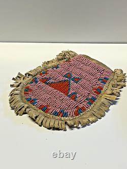 Antique Native American Beaded Bag Pouch 1880's to Early 1900's