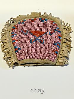 Antique Native American Beaded Bag Pouch 1880's to Early 1900's