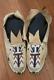 Antique Native American Beaded Cheyenne Moccasins 1900-1910s OLD PARFLESH