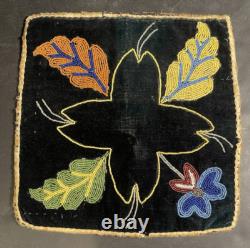 Antique Native American Beaded Flat Great Lakes Chippewa Ojibwe Early 19th C