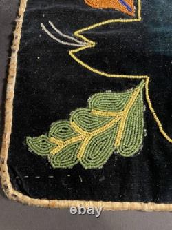 Antique Native American Beaded Flat Great Lakes Chippewa Ojibwe Early 19th C