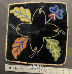Antique Native American Beaded Flat Great Lakes Chippewa Ojibwe Early 19th C