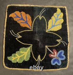 Antique Native American Beaded Flat Great Lakes Chippewa Ojibwe Early 19th C