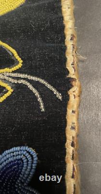 Antique Native American Beaded Flat Great Lakes Chippewa Ojibwe Early 19th C