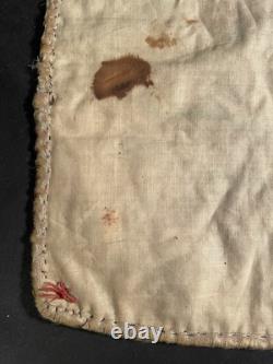 Antique Native American Beaded Flat Great Lakes Chippewa Ojibwe Early 19th C