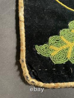 Antique Native American Beaded Flat Great Lakes Chippewa Ojibwe Early 19th C Antique Native American Beaded Flat Great Lakes Chippewa Ojibwe Early 19th C