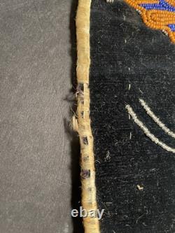 Antique Native American Beaded Flat Great Lakes Chippewa Ojibwe Early 19th C