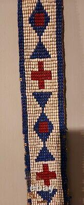 Antique Native American Beaded Hatband/ Belt. Exquisite