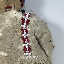 Antique Native American Beaded Hide Doll Buckskin Sioux