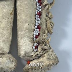 Antique Native American Beaded Hide Doll Buckskin Sioux