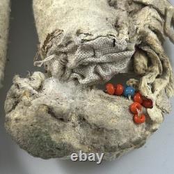 Antique Native American Beaded Hide Doll Buckskin Sioux