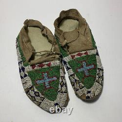 Antique Native American Beaded Moccasins