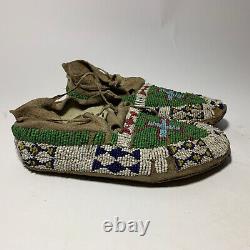 Antique Native American Beaded Moccasins