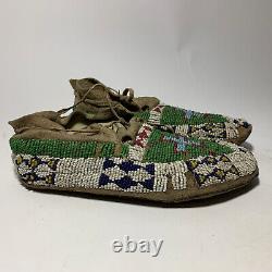 Antique Native American Beaded Moccasins