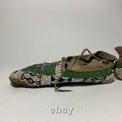 Antique Native American Beaded Moccasins