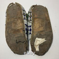 Antique Native American Beaded Moccasins