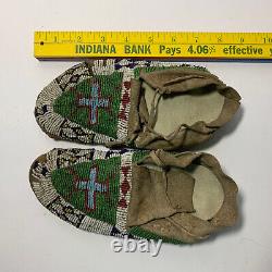 Antique Native American Beaded Moccasins