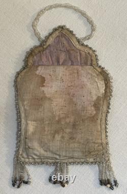 Antique Native American Beaded Picture Frame 1890's to early 1900's