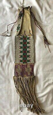 Antique Native American Beaded Sioux Pipebag