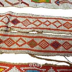 Antique Native American Beaded Straps Belts Hand Made