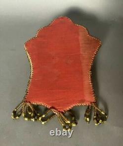 Antique Native American Beaded Wall Hanging Match Holder 1899