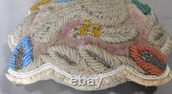 Antique Native American Beaded pin cushion Iroquois Great Lakes 1880 Canada USA
