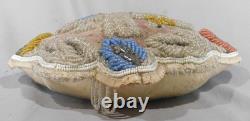 Antique Native American Beaded pin cushion Iroquois Great Lakes 1880 Canada USA